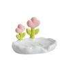 Creative Floral Soap Box Draining Non-slip Soap Dish Bathroom Accessories Lovely Soap Holder For Home Bath