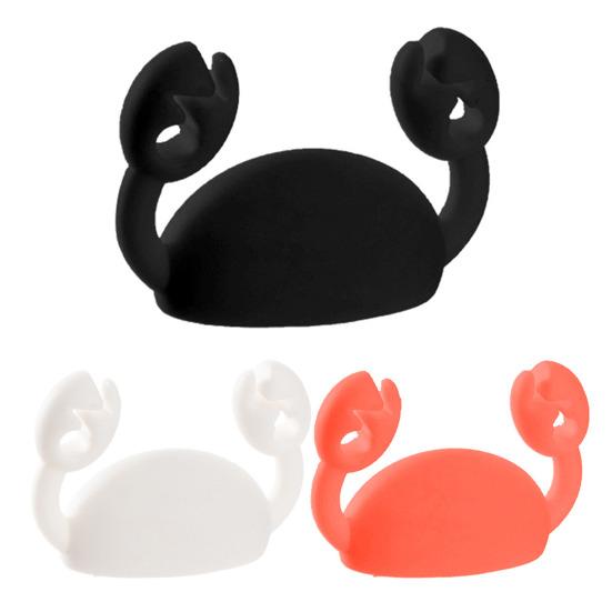 Клейкий зажим для кабеля с мультяшным крабом, домашний офис, стол, органайзер для шнура для зарядки телефона, держатель, держатель, блок питания, зажим для управления проводами