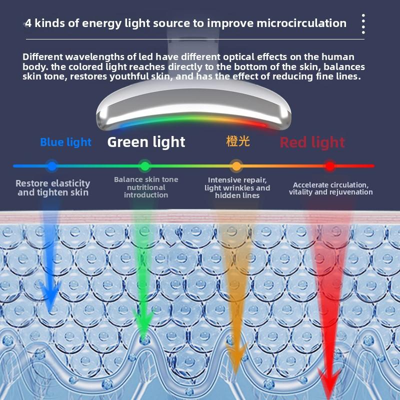 Электрический прибор для красоты шеи 6 режимов 4 передачи Ледяной компресс с базовым массажером Лифтинг и подтяжка Прибор для красоты шеи