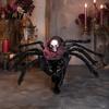 Non Restraining Pet Clothing for Active Pets Spider Costume, Halloween Cat Outfit with Skull Face, Black Cute Transformation Birthday Holiday Apparel