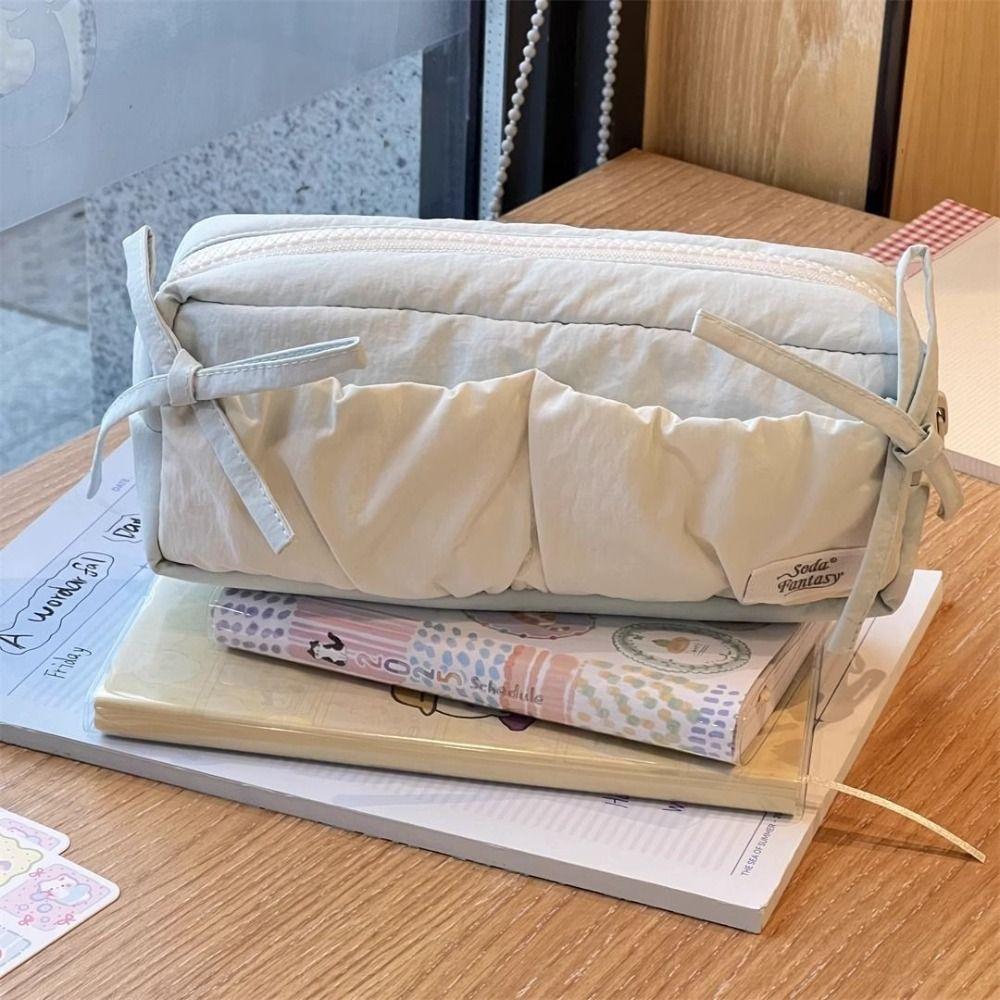 Large Capacity Stationery Storage Bag Dopamine Pencil Case Candy Colored Pencil Bag Boy/Girl