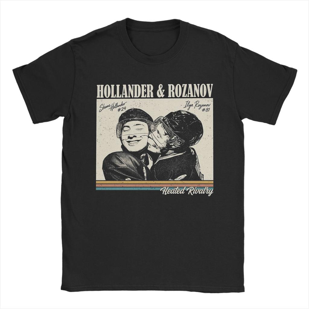 Hollander Rozanov Heated Rivalry T Shirts Men Pure Cotton Fun TShirts Round Collar Tee Shirt Short Sleeve Tops Birthday Gift