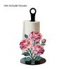 Acrylic Wood Base Christmas Paper Towel Holder 2D Flat Print Kitchen Roll Dispenser  Living Room