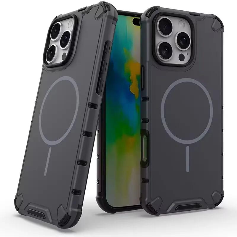 New and Cool Magnetic Wireless Charge Anti Drop Armor Case for IPhone 16 15 14 13 12 11 Pro Max Plus For Magsafe Case