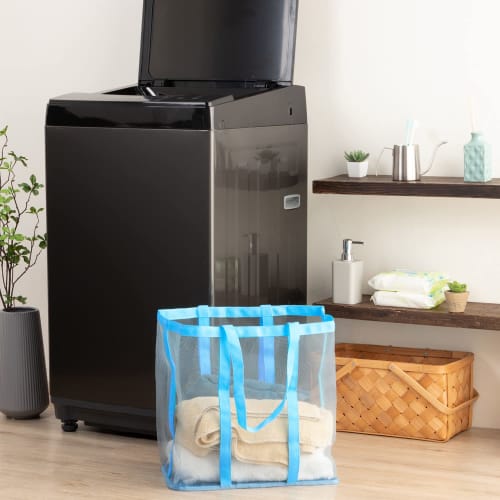 Astro Laundry Mesh Bag, Light Blue, Approx. 39cm Wide X 24cm Deep X 40cm High, Laundry Basket, Laundry Hamper, 820-30