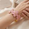 Non-Fading Flower Bangle Opening Design Women Wristband Cuff Bangle Bracelet  Valentine's Day Gifts