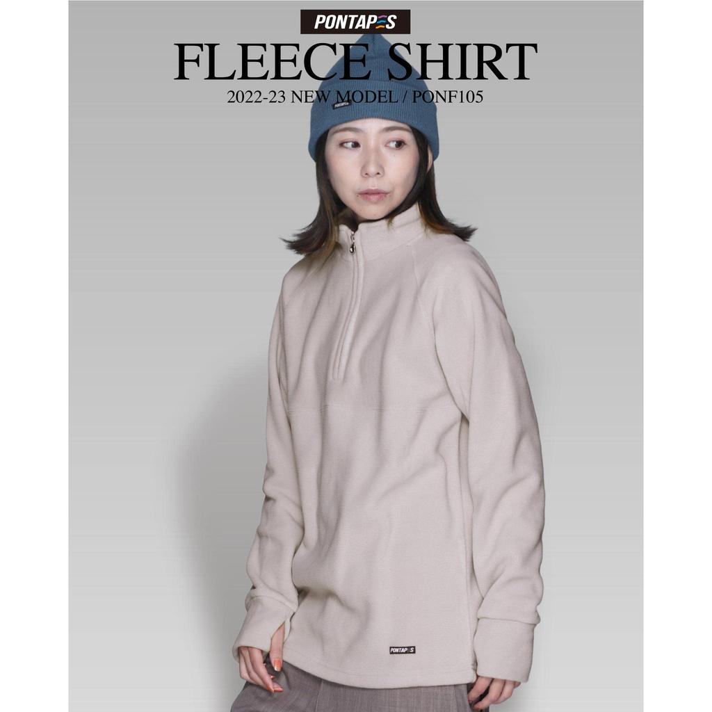 PONTAPES Fleece Snow Size Cold Weather and PONF-105 Jacket, Half-Zip, Inner, Black, M, Snowboarding, Skiing, Snowboarding, Protection, Men's Women's