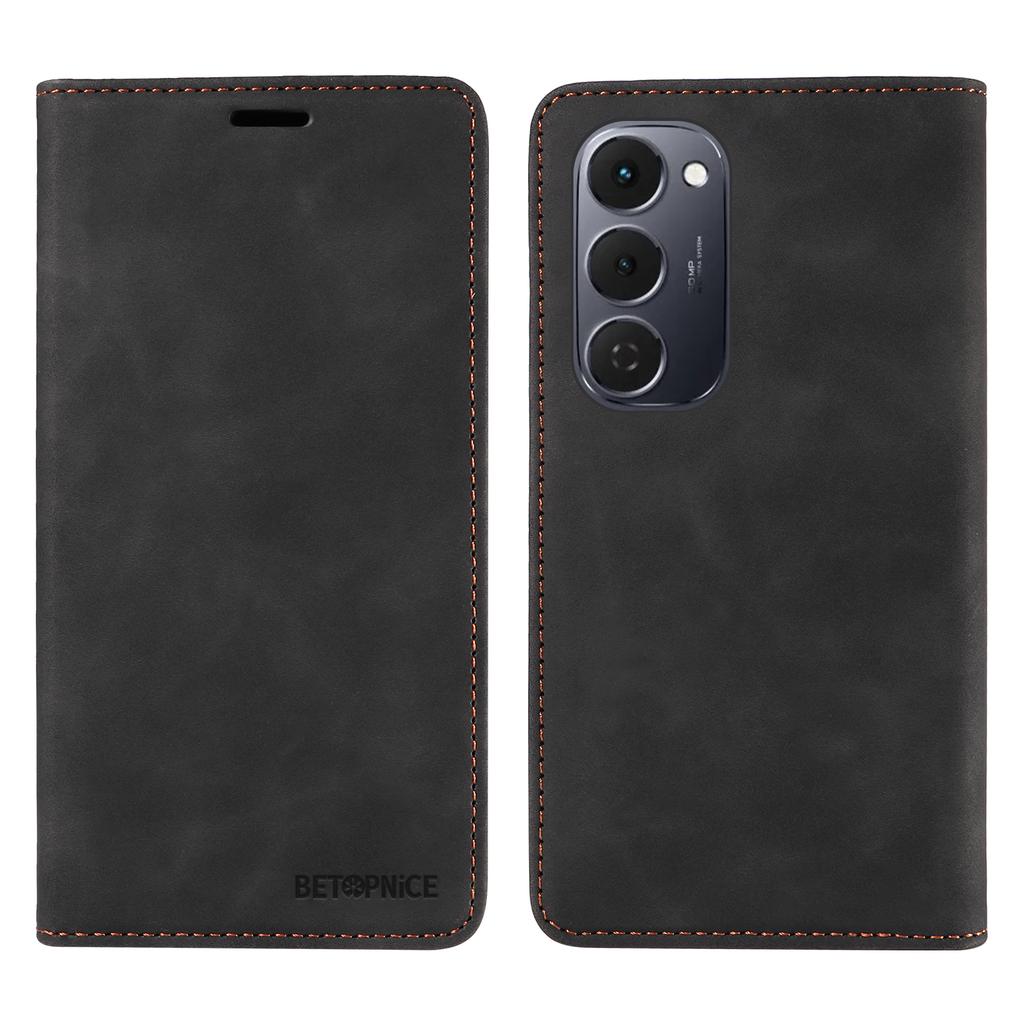 Для TECNO Spark 40 Pro+ 4G Чехол BETOPNICE с магнитной застежкой Кошелек с блокировкой RFID Подставка Кожаный чехол для телефона