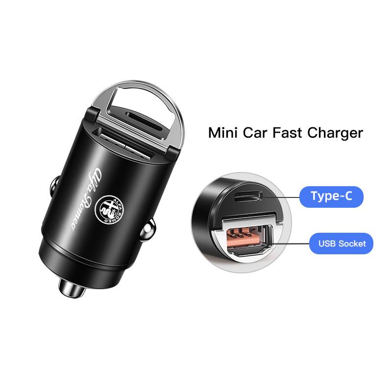 Car Stickers For Alfa Romeo Car Charger For Alfa Romeo 4C 159 166 Spider Giulia Giulietta 156 Tonale Mito USB Type-C Phone Hidde