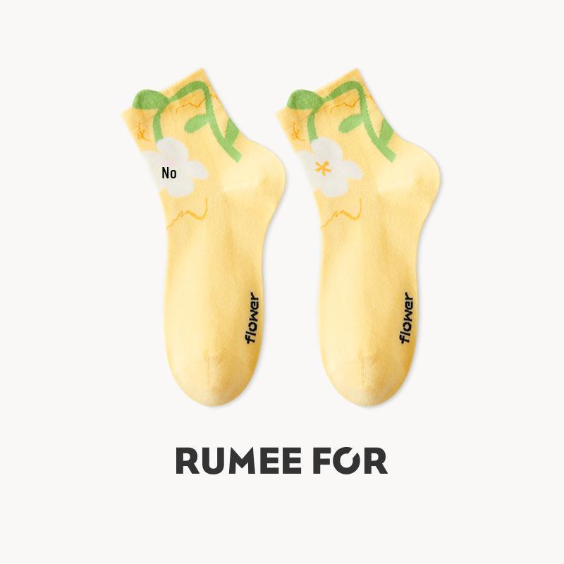 Модные женские носки до середины икры Lumi – Милые хлопковые носки с 3D-тюльпанами