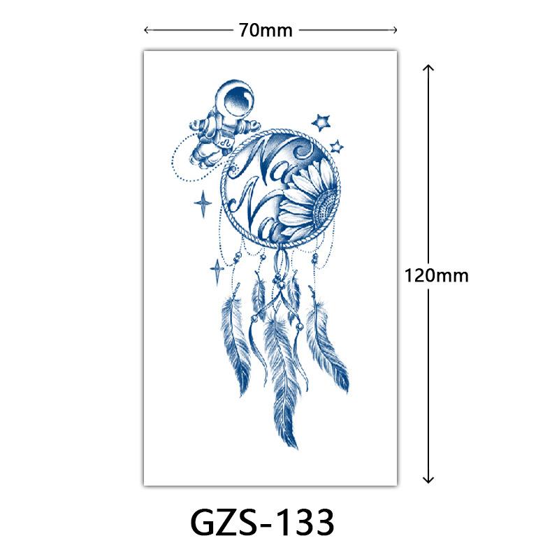 Травяная тату-наклейка, Тату-наклейка соком на тыльную сторону руки, Полуперманентная тату-наклейка, Водостойкая тату