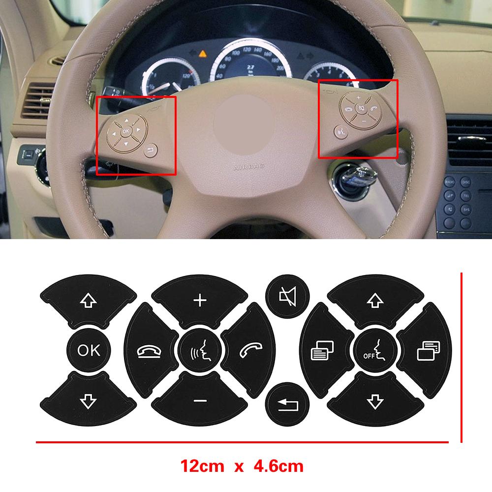 Для Mercedes Benz C Class W204 C180 C200 C220 C300 2007 2014 Автомобильный руль, дверной замок, окно, кнопка переменного тока, ремонтная наклейка
