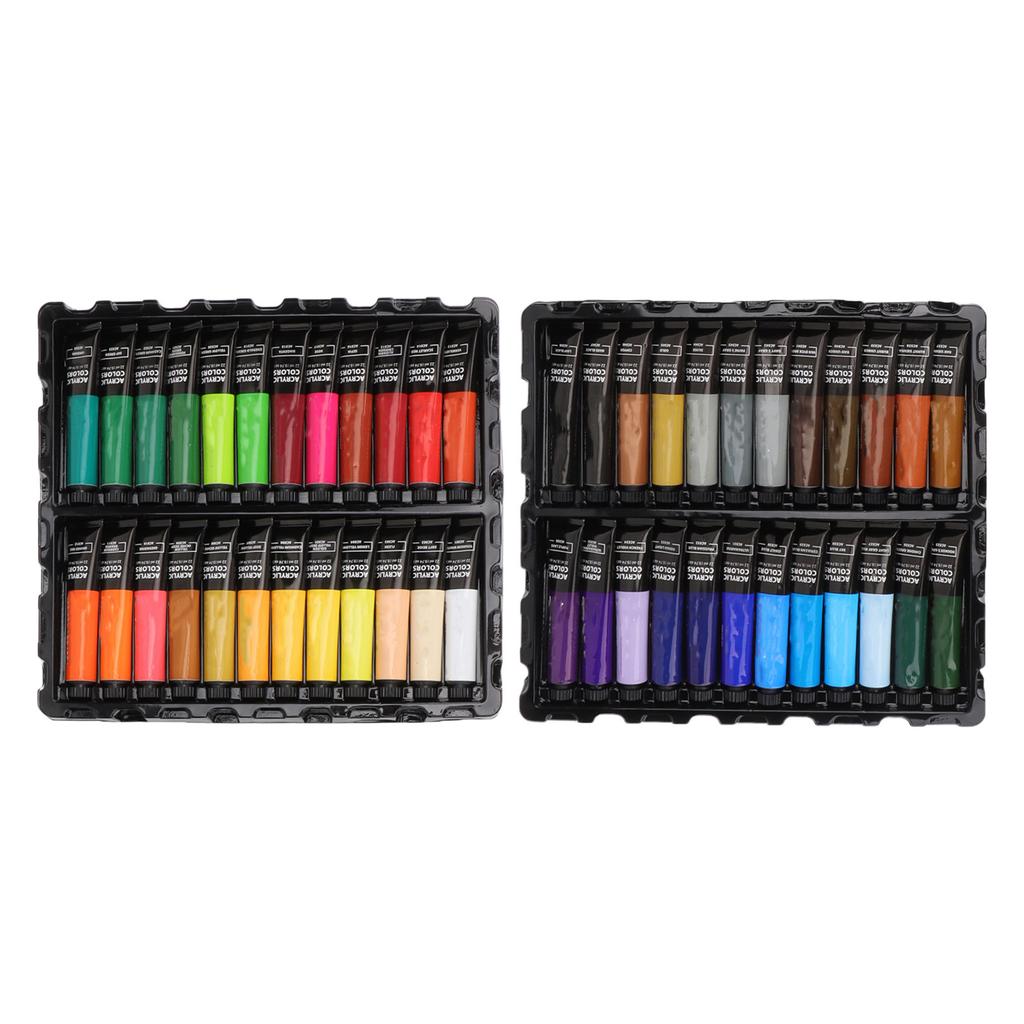 Набор акриловых красок, каждый алюминиевый тюбик 22 мл, 48 цветов, аксессуары для художественных поделок и творчества