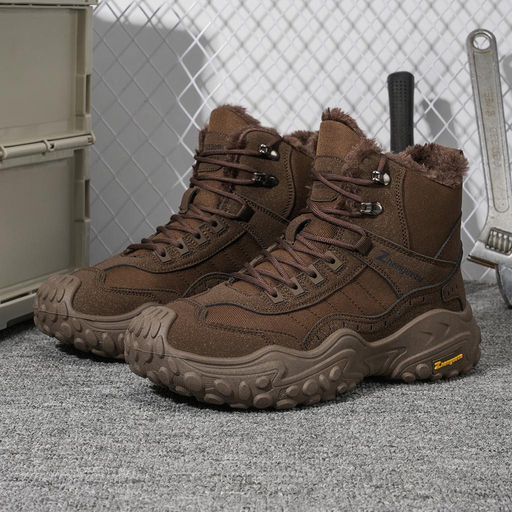 Men Warm Lined Outdoor Boots High Top Shoes Winter Walking and Commuting Casual Outdoor Travel Seasonal Everyday Footwear Sizes 39-48