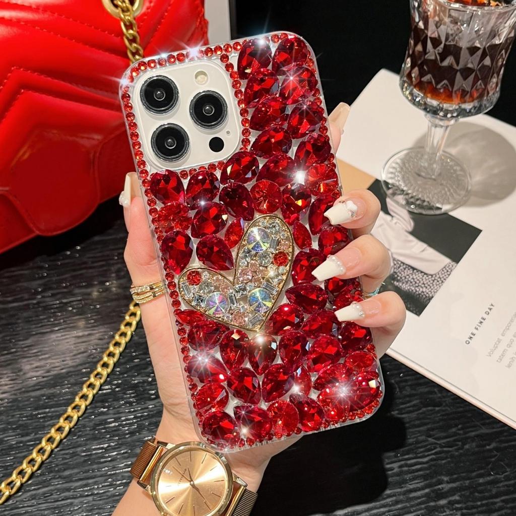 Чехол Love Bling со стразами и бриллиантами и цветами для Samsung S23 S22 Ultra S21 S20 FE A14 A24 A34 A54 A13 A23 A33 A53 A12 A22 A32 A52/iphone Блестящий чехол