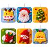 DIY Christmas Embroidery Kit for Beginners Cute Santa/Stocking/Gingerbread Sewing Projects Xmas Needlepoint Kit for Kids Adults