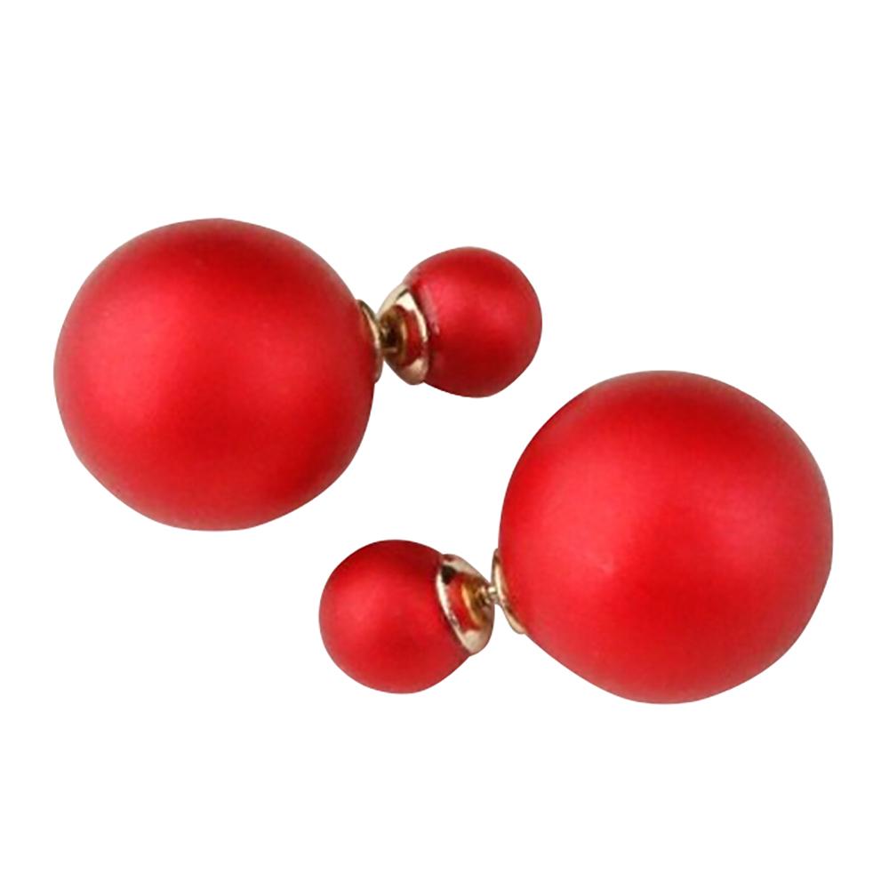1 пара очаровательных красивых двойных бусин, серьги-гвоздики в подарок