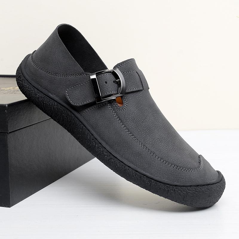 Весна и осень мужская модная и удобная повседневная обувь брендовая мужская уличная мягкая подошва нескользящая ленивая обувь обувь для вождения