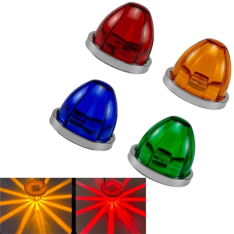 1 Комплект Автомобильный Грузовик Боковой Габаритный Огонь Указатель Поворота Прицеп Лампа Арбуз Грузовик Боковой Фонарь Светодиодный Водонепроницаемый 12В24В Автомобильный Габаритный Огонь
