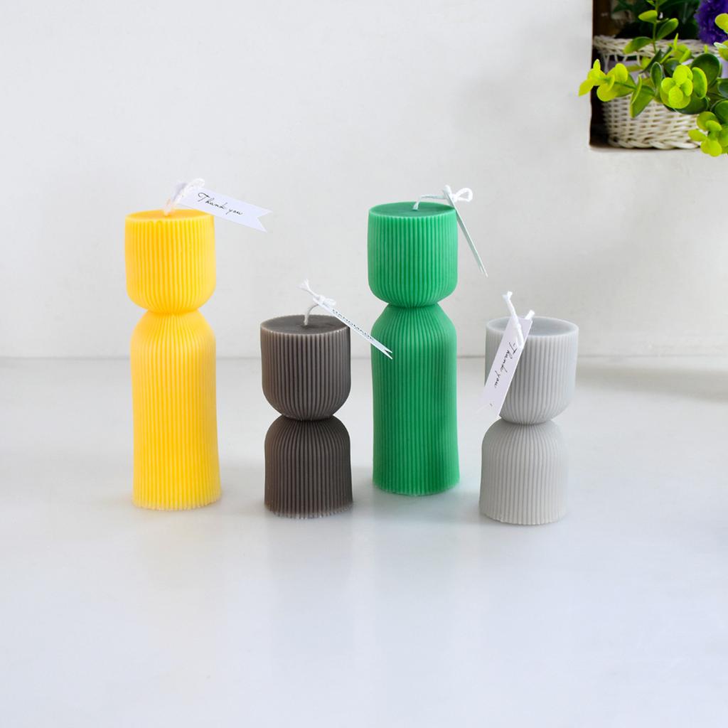 Cylinder Candle Molds Silicone Mold for Candle Making Reusable Candle Resin Epoxy Mould Casting Molds DIY Silicone Mould