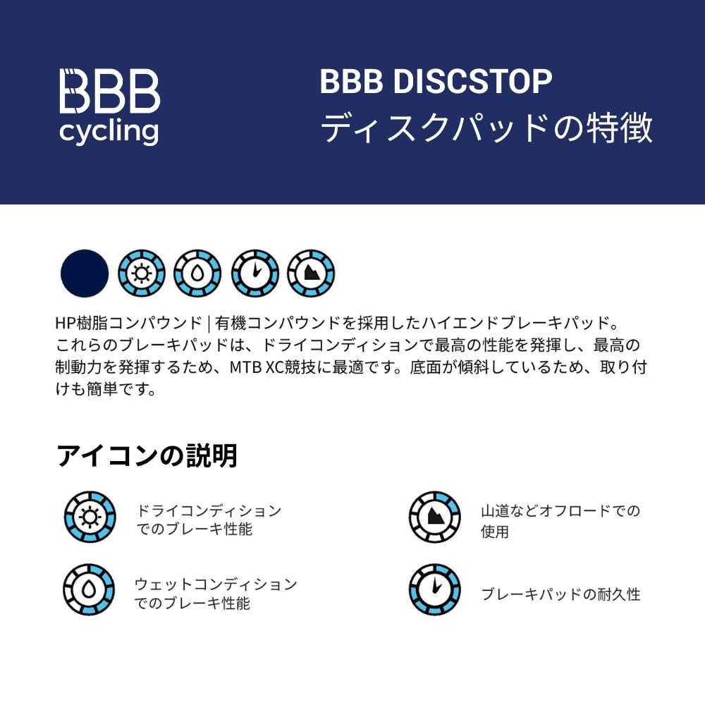 Тормозные колодки BBB Disc Brake Pads Disc Stop Compatible Blue BBS-441 AVID/SRAM