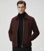 Causal Motorcycle Fit Pure Suede Burgundy Genuine Men's Jacket Handmade Lambskin