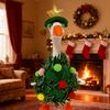 Christmas Tree Goose Outfit Desk Goose Clothes Festive Goose Costume for 7'' Goose Statue Holiday Xmas Table Decoration