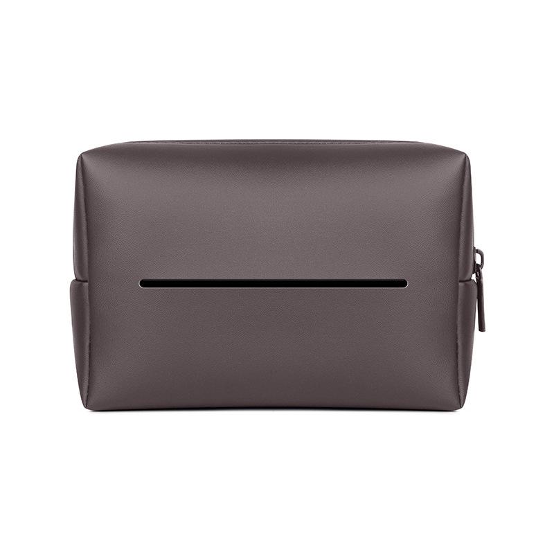 Регулируемый подлокотник из искусственной кожи для автомобиля, держатель для салфеток на заднем сиденье, застежка-молния, легкий доступ и установка в автомобиле