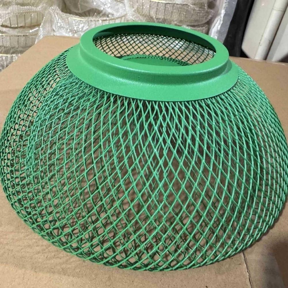 INS Style Iron Mesh Storage Tray Nordic Style Handmade Double-layer Fruit Basket Geometric Metal Fruit Tray Dining Table