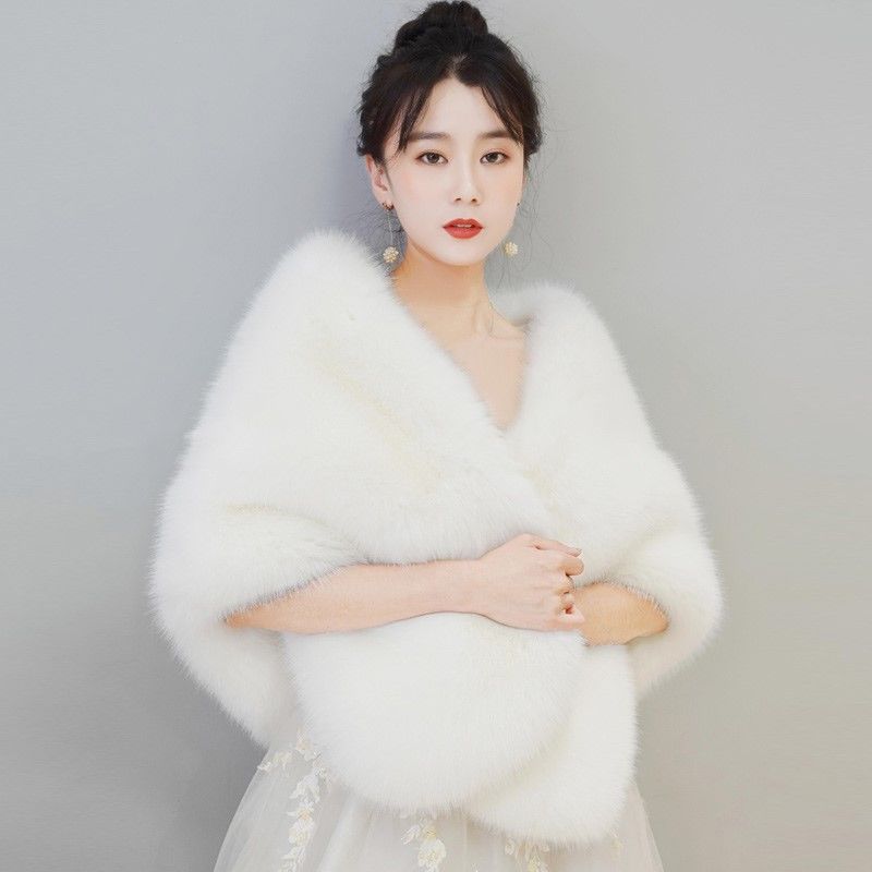 Свадебная шаль, женские аксессуары, имитирующие волосы животных, модное платье Cheongsam с шарфом