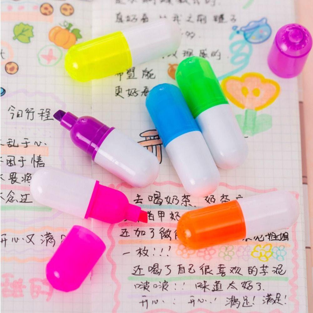 Creative Highlighters Mini Student Stationery New Fluorescent Pen Student