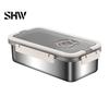 Multi-purpose Kitchen Storage Stainless Steel Crisper Box with Sealing Lid And Handle, Large Capacity Airtight Bread Container Box, Portable for Home