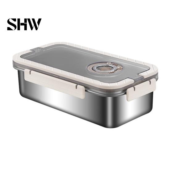 Multi-purpose Kitchen Storage Stainless Steel Crisper Box with Sealing Lid And Handle, Large Capacity Airtight Bread Container Box, Portable for Home