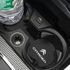 TXBB4 2PCS Citroen Emblem Badge Car Anti Slip Mat Coaster Water Cup Slot For Citroen C8 DS3 C6 C3 Vts C4 Saxo C4L C5 C2 C1 Xsara C3-XR