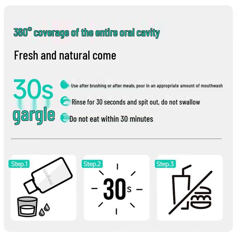 Meyarn White Peach Iced Lychee Fluoride Mouthwash