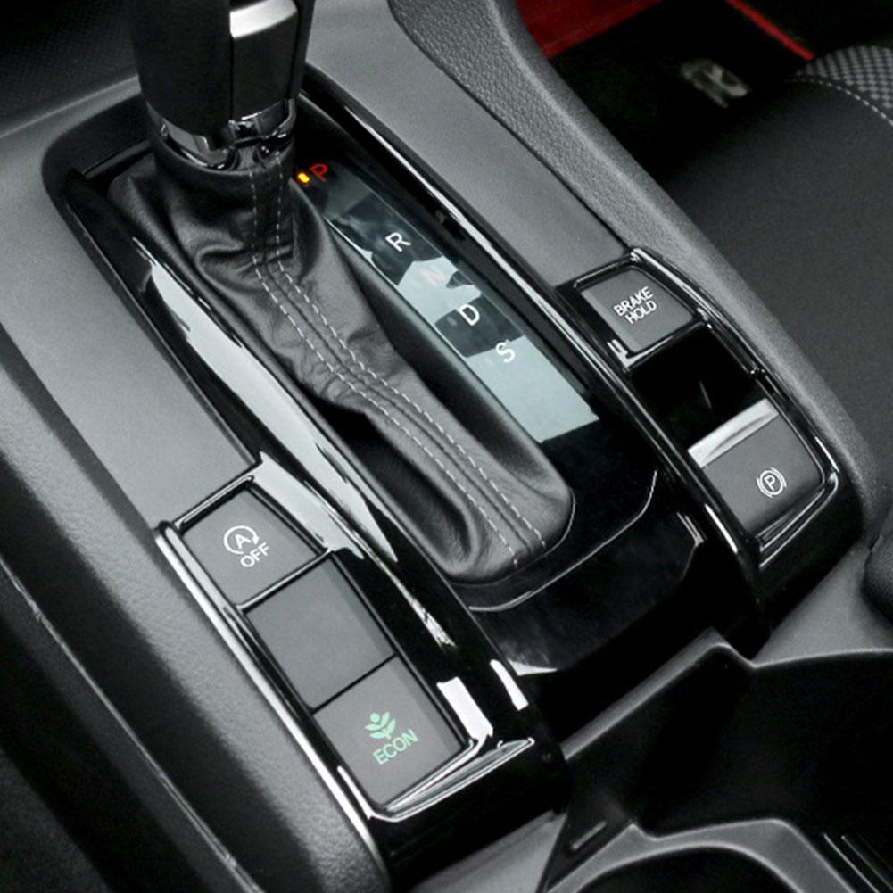 Центральная панель управления автомобиля, крышка рычага переключения передач, декоративные полоски для Honda Civic 10th 2016 2017 2018 2019 2020 2021 Аксессуары для интерьера