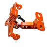Karun Universal Motorcycle LED Light Rear License Plate Holder Adjustable Fender Eliminator Bracket for Yamaha for Kawasaki Ducati (Orange)