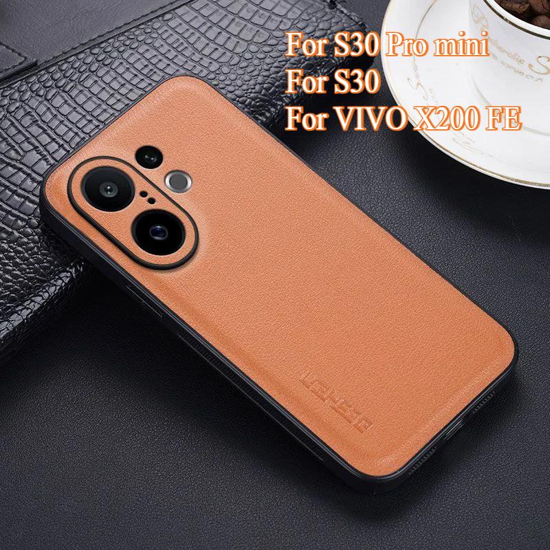 Противоударный чехол из ПУ кожи для Vivo X200 FE X200S X100 Pro mini Силиконовый защитный матовый жесткий чехол для VIVO S30 Pro mini Накладка