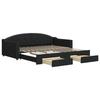 VidaXL Daybed with Trundle and Drawers Black 100x200 Cm Fabric 3197573