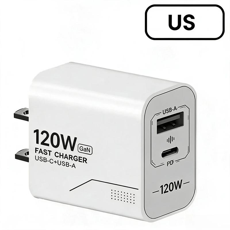 111W Charger GaN Fast Charging 1-Port Type-C USB Wall Adapter Phone Charger Compatible For iPhone Samsung Xiaomi With US/EU Plug