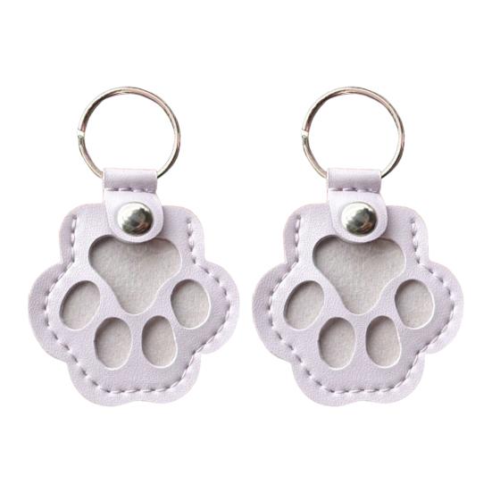 Брелок для питомца из искусственной кожи, памятный брелок в форме лапы, сувенирный брелок, удобный в использовании, мешочек для хранения шерсти питомца, держатель для ключей
