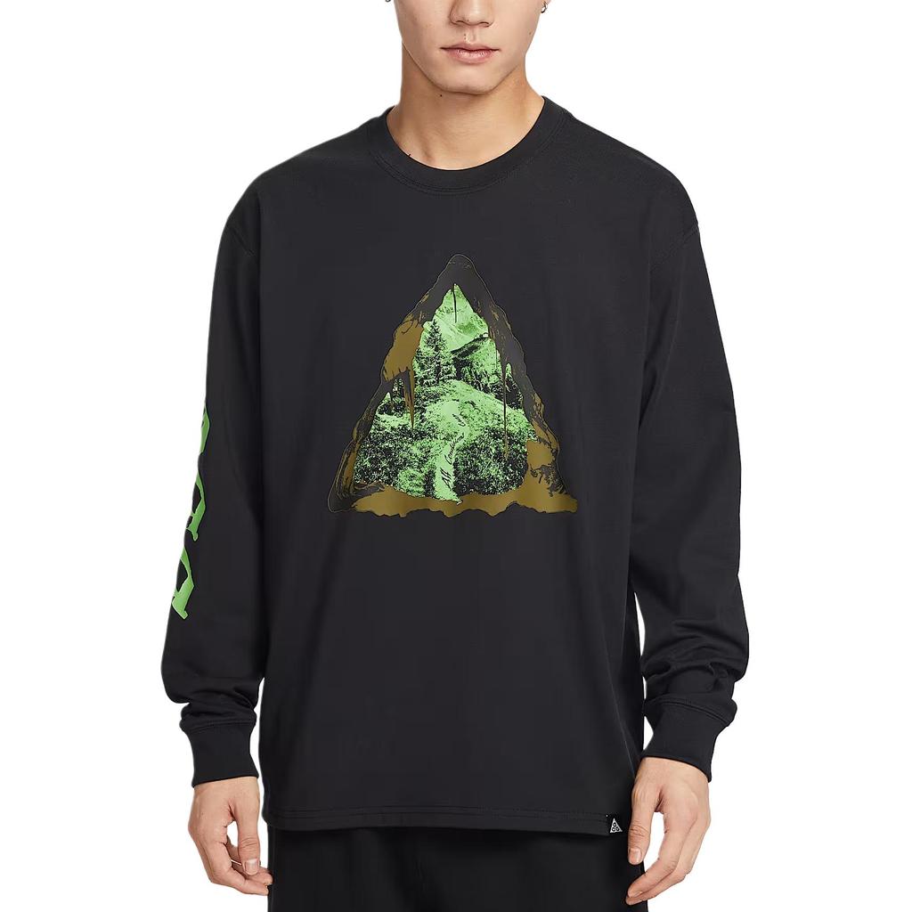 Nike Мужская футболка ACG Dri-Fit с длинным рукавом, свободного кроя, быстросохнущая, топ IH1303-010