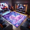 1PC Custom Name Unicorn Dreams Space Theme Floor Mat Ideal for Living Room, Game Rooms, Office, Bedroom,Floor Mat Playful Design