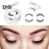 2 Pairs Magnetic False Eyelashes with Tweezer Natural Look Reusable Magnetic 3D Fake Lashes with Applicator Tool Women Eye Makeup Tools