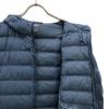 Uniqlo Seamless Down Jacket M Navy System With Storage Bag Women Used