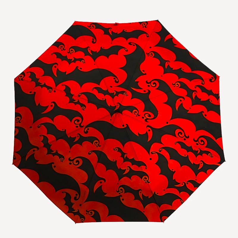 1pc Halloween Bats Automatic Opening/closing Umbrella with Auto Open/Close, Perfect Gift for Friends, Durable Plastic Handle yy250801161