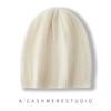 Women 100% Pure Cashmere Solid Color Beanie Hat Knit Pattern Winter Warm Soft Slouchy Skullies Cap Cold Weather Accessory