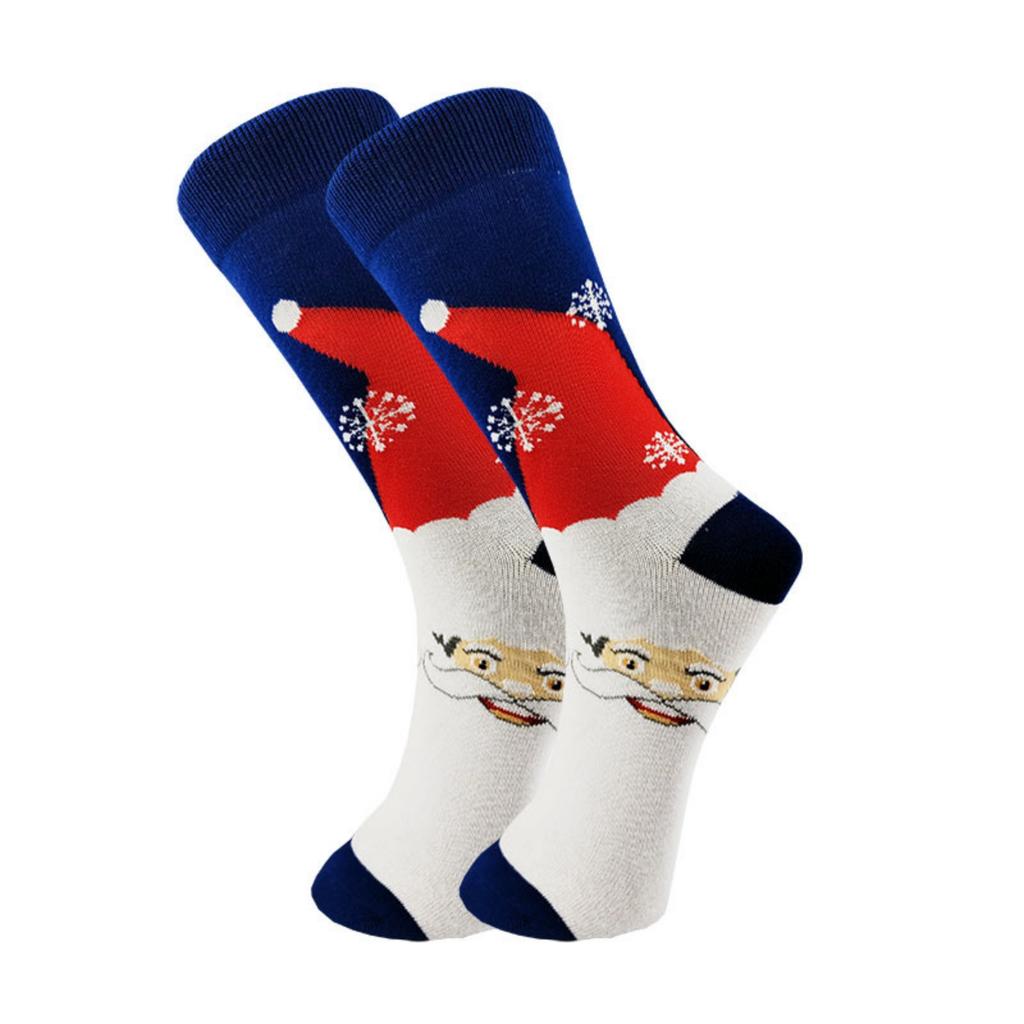 Рождественские подарки Гольфы до середины икры Лось Рождественский мультяшный Хлопковые Модные носки