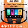 Car Radio Android Auto Carplay For Ford Transit Tourneo Custom 2015- 2018 Multimedia Player Head Unit Stereo GPS Navigation BT WIFI 1+16GB