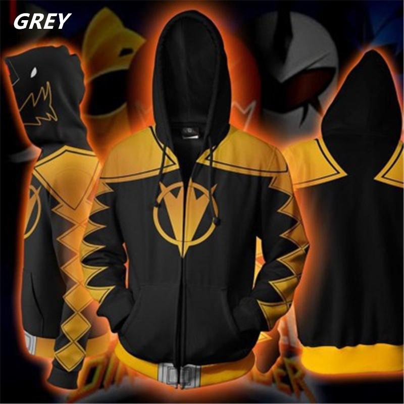 Мужская Женская Толстовка Косплей Костюм Power Rangers Худи Супергерой Косплей Хэллоуин Вечеринка Уличная Одежда Топы